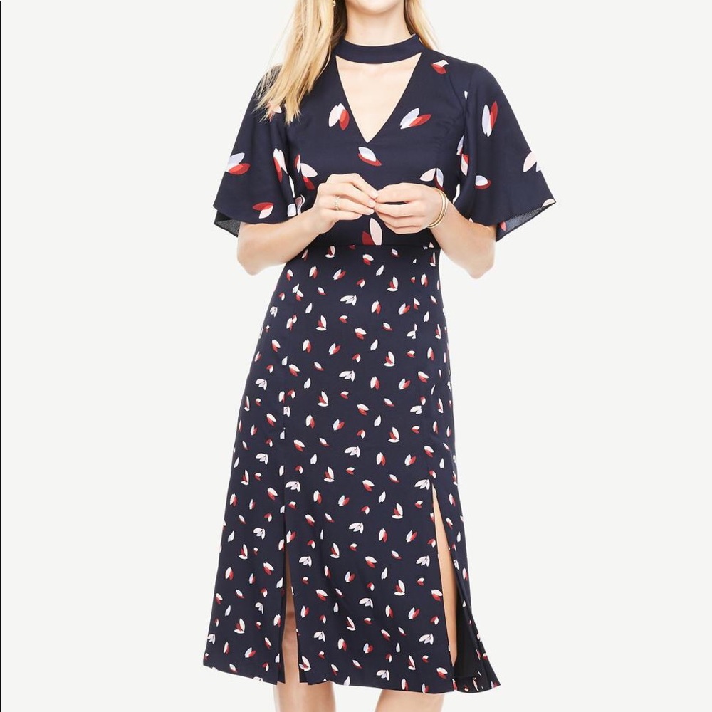 Ann Taylor Cascading Choker Dress